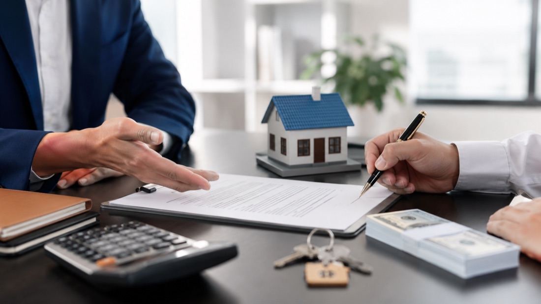 Beratung und Unterzeichnung einer Immobilienfinanzierung